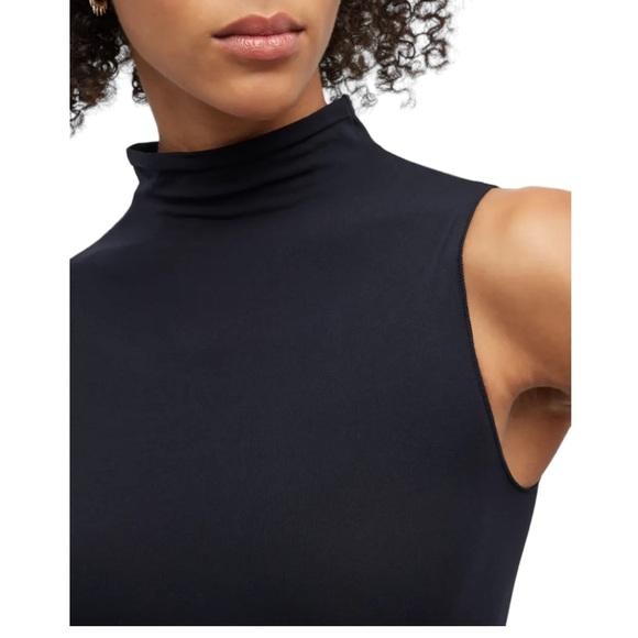 Commando Seamless Mock-Neck Thong Bodysuit in Black (OS) - Picture 6 of 12